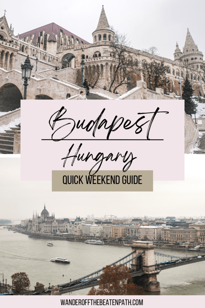 Collage of photos of Budapest, Hungary