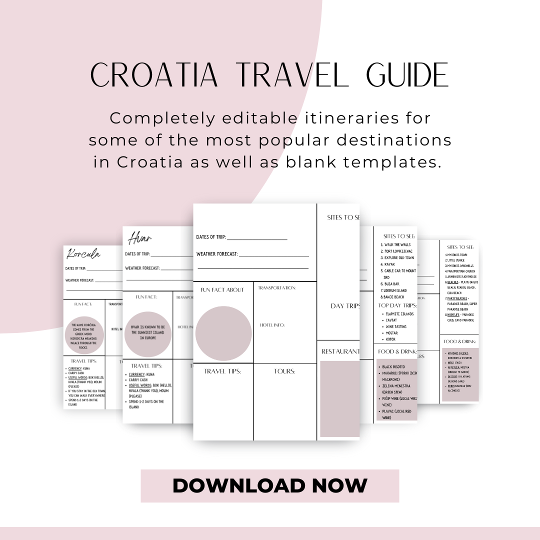 Mauve Croatia Travel Planner Bundle