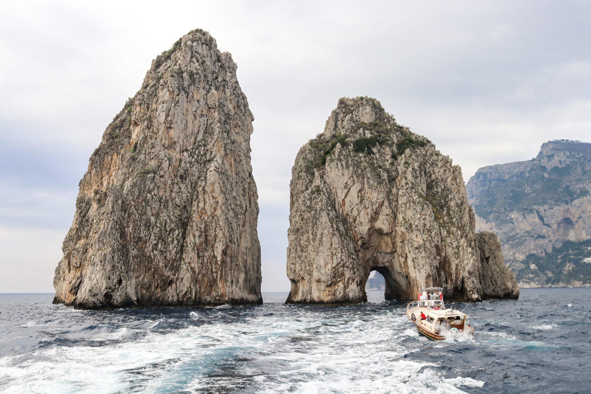 Photo of a boat in Capri, Italy