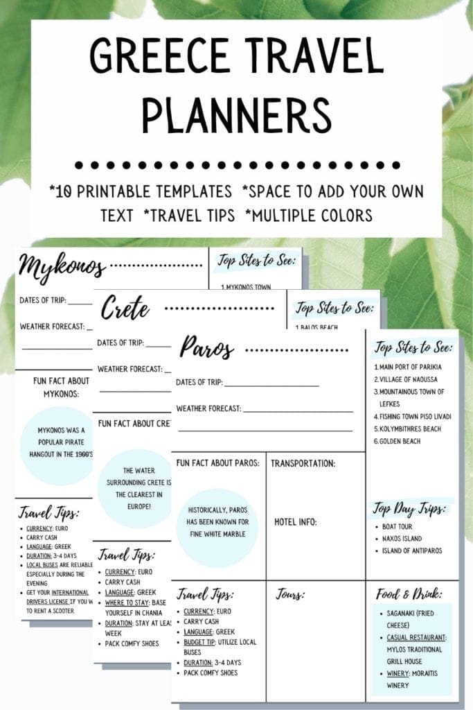 Pre-filled travel planners to help you plan your trip to Greece. Click here for more.