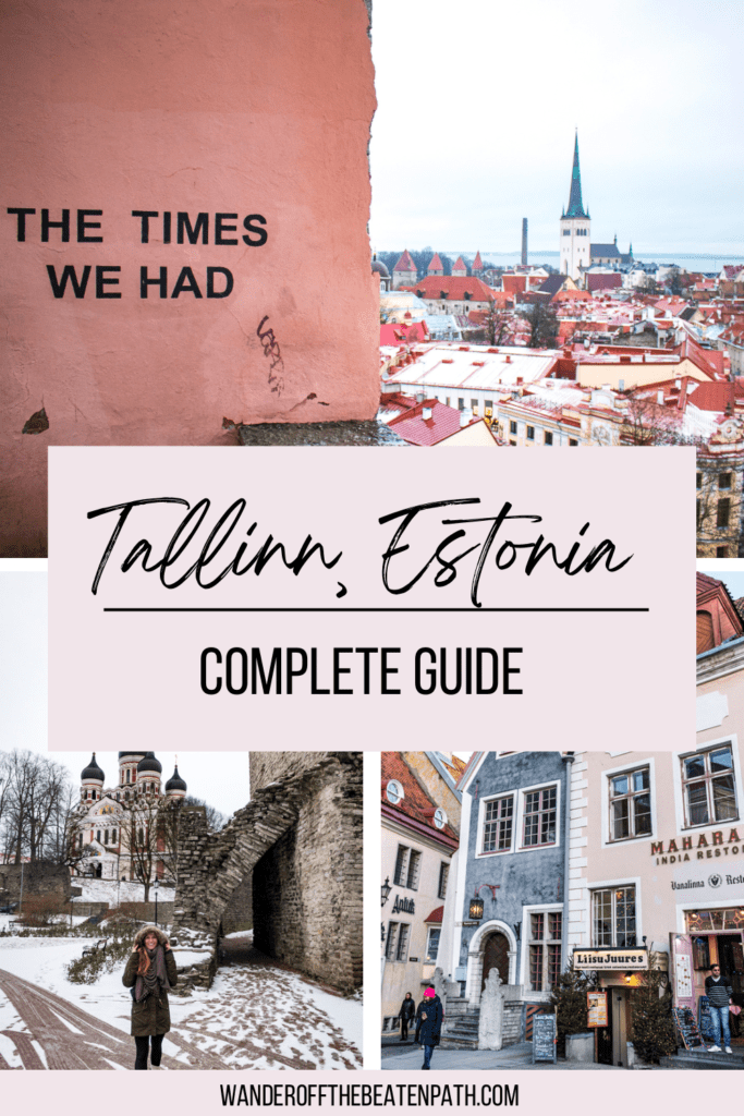 Collage of photos from Tallinn, Estonia