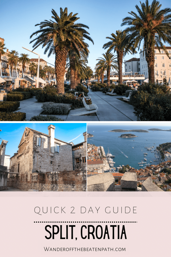 A few photos from Split, Croatia including a Panoramic photo of the promenade, the Old Town, and the Island of Hvar,