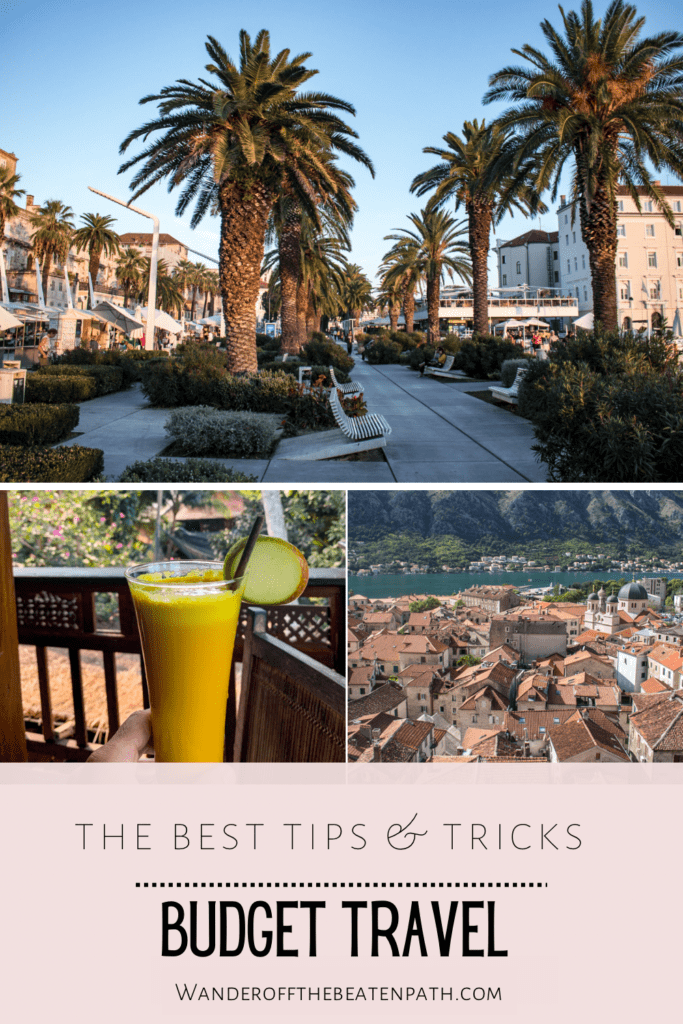 A few panoramic photos including the Promenade in Split Croatia, a juice in Ubud, and a view of Kotor Montenegro