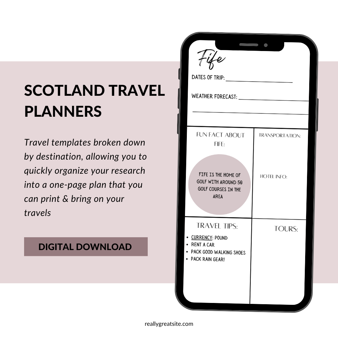 Mauve Scotland Travel Planners on an iPhone