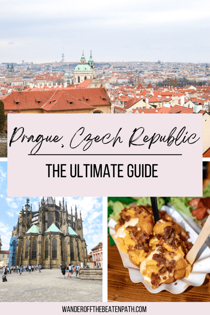 A few panoramic shots from Prague Czech Republic including the old town, St. Vitus Cathedral, and food