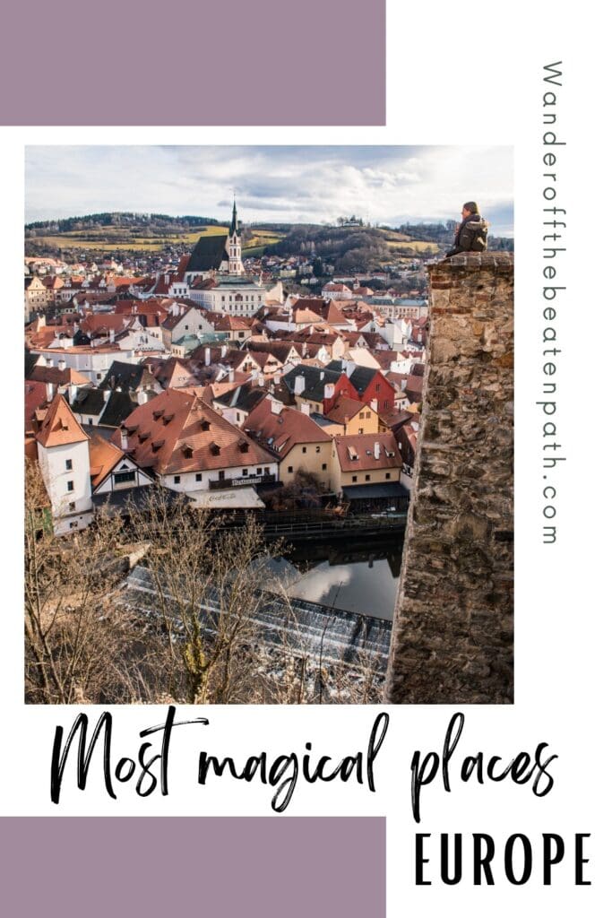 The magical town of Cesky Krumlov in Europe. Click here for a complete guide to the most adorable cannot miss towns in Europe.