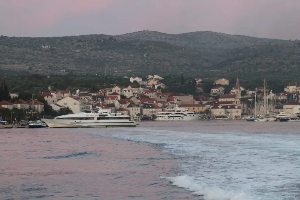 Sunset on the Ferry in Croatia