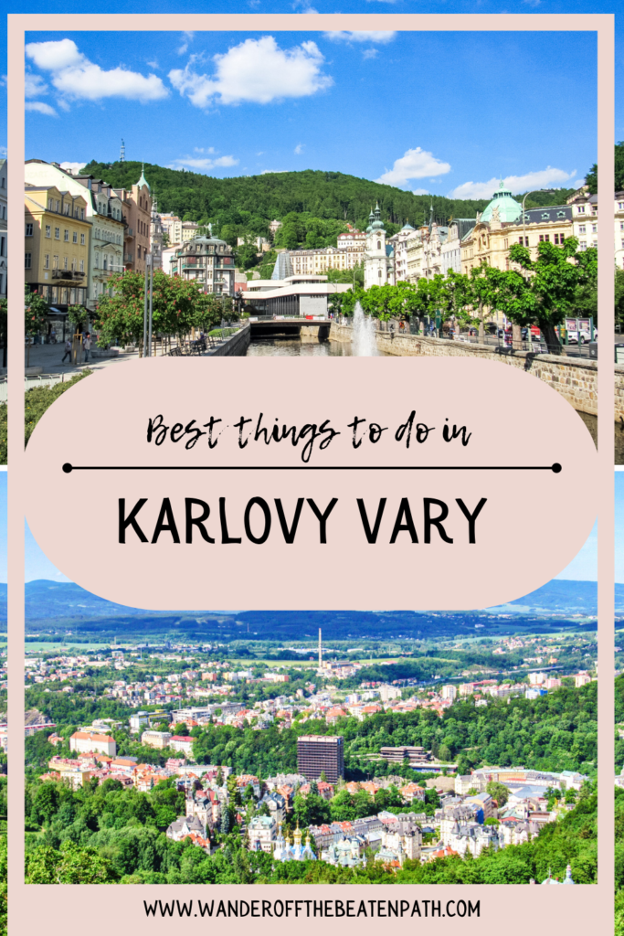 Collage of panoramic views of Karlovy Vary Czechia