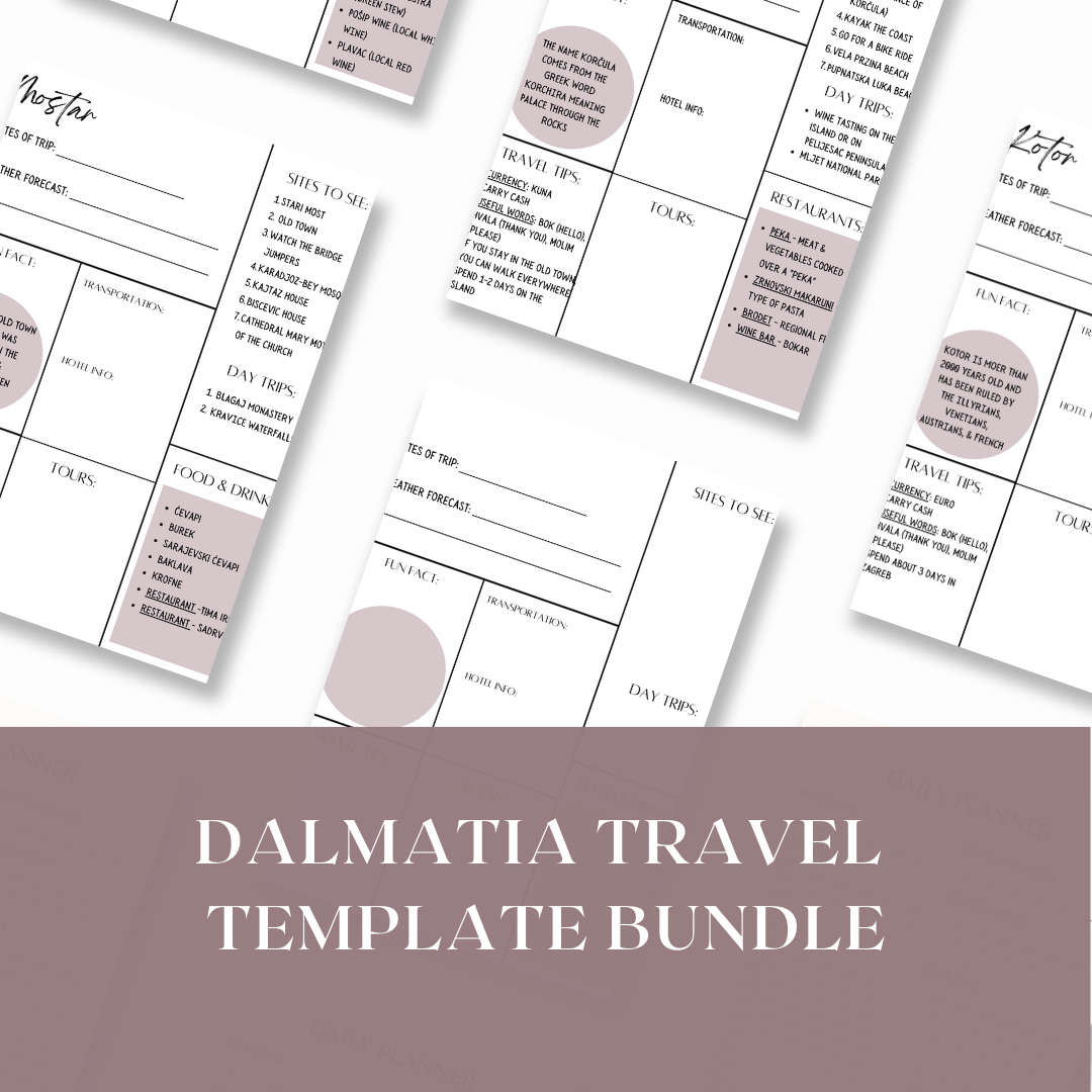 Dalmatian Coast Daily Travel Planner