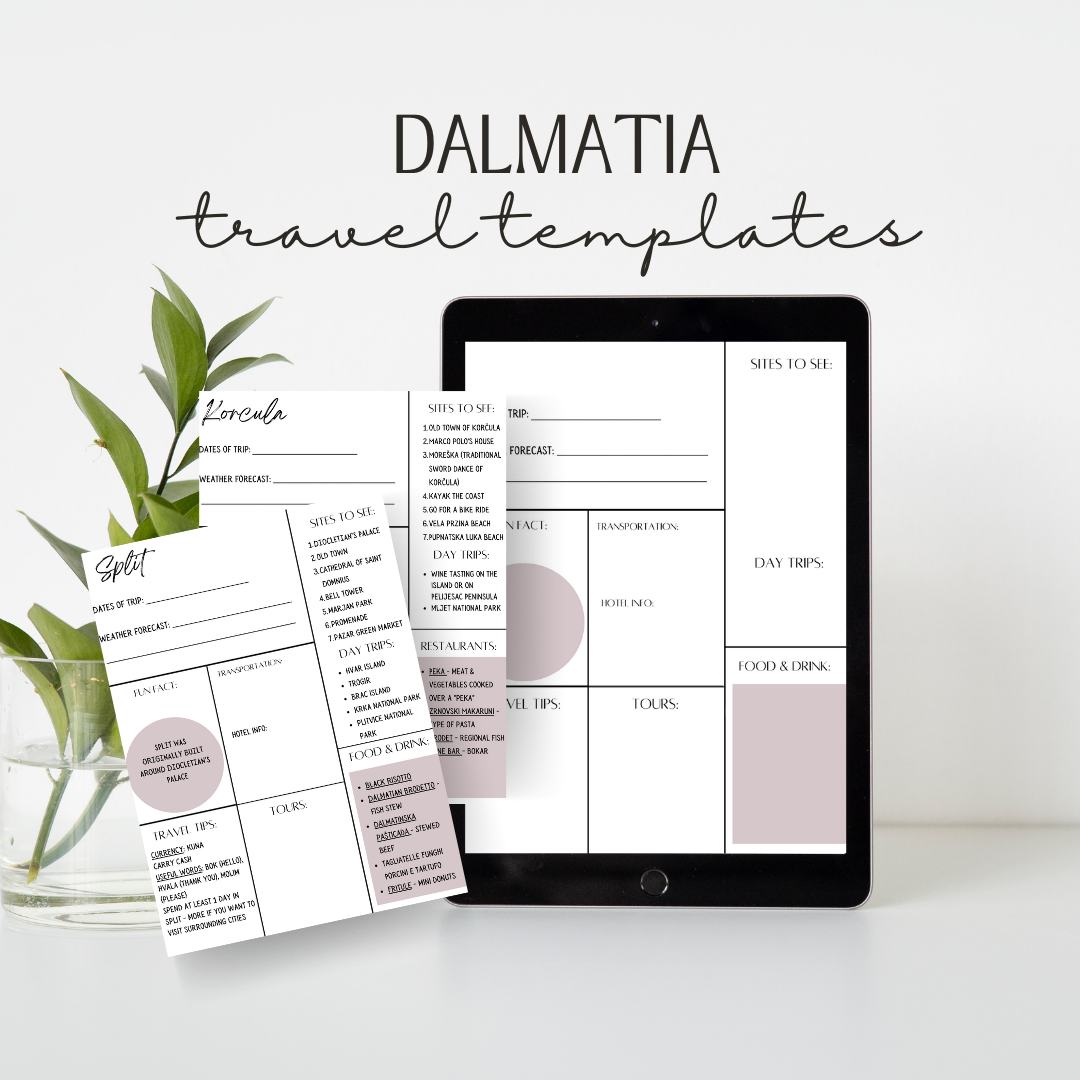 Dalmatian Coast Travel Template