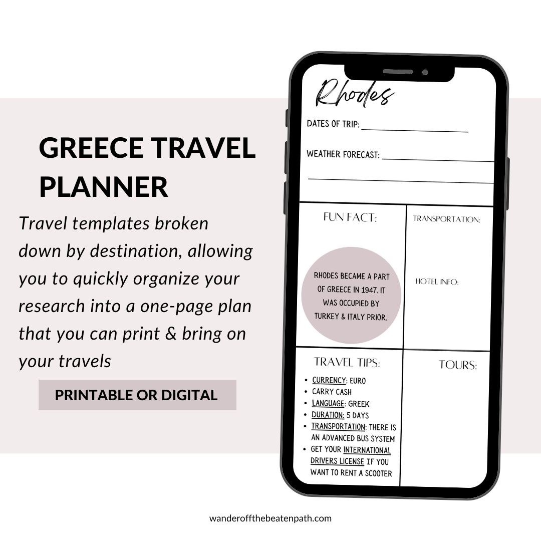 Greece travel template