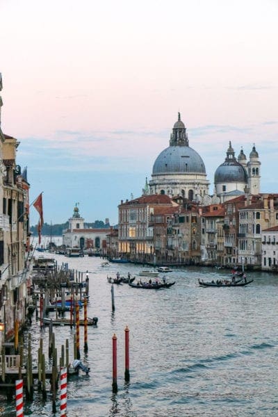 View of the Grand Canal in Venice