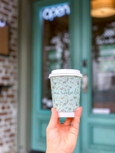 A cup of coffee from Mirabelle's Cafe