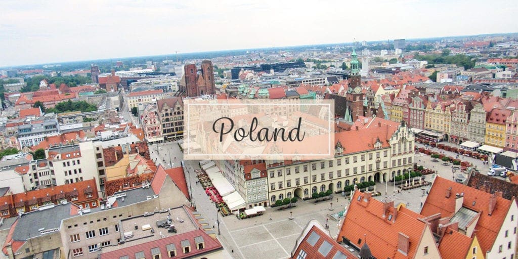 View from a tower overlooking Wroclaw, Poland