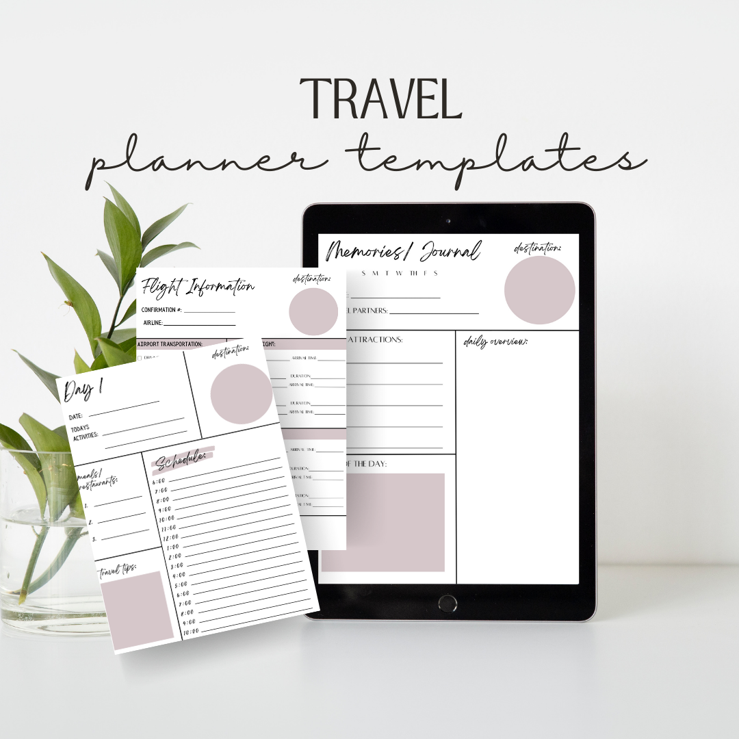 Printable and Digital Travel Planners