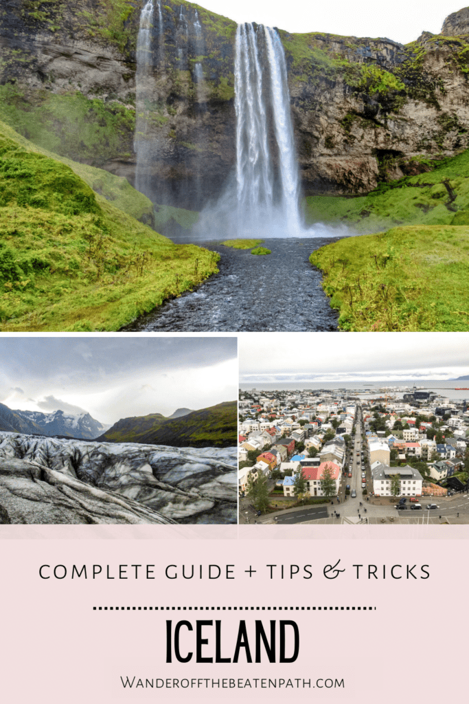 Collage of panoramic views around Iceland