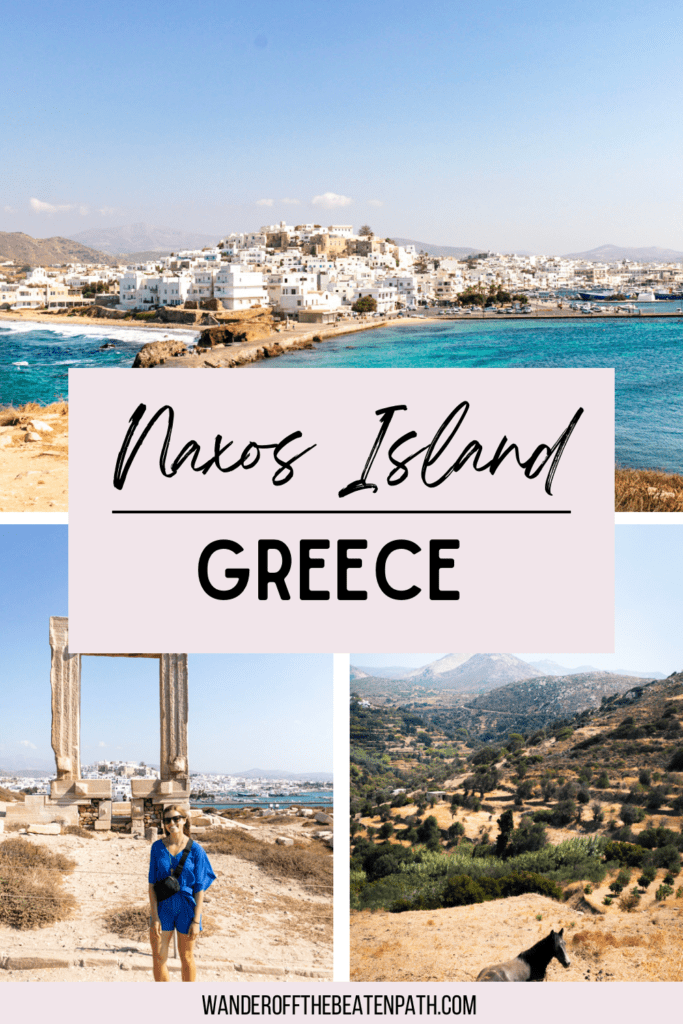 Collage of photos from Naxos Island, Greece. Click here for the ultimate guide to Naxos Island