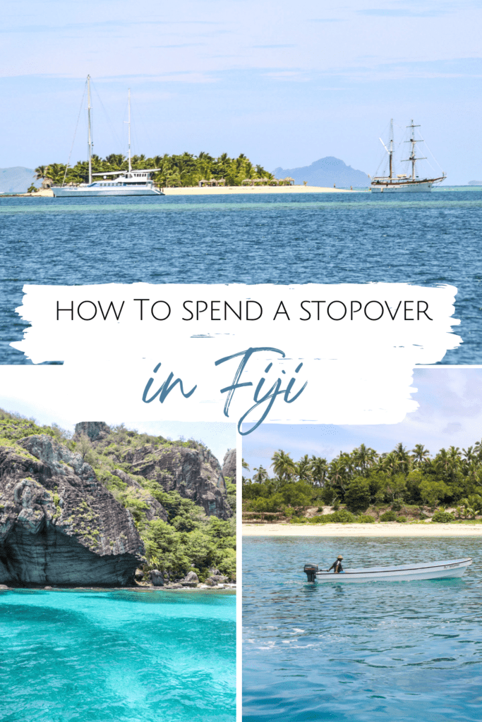 Crystal clear waters in Fiji. Click here for the best ways to spend your stopover in Fiji.