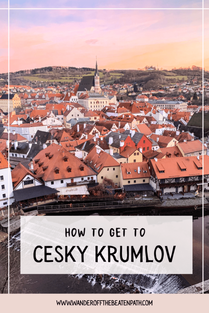 Sunset overlooking Cesky Krumlov. Click here for a guide to visiting Cesky Krumlov.