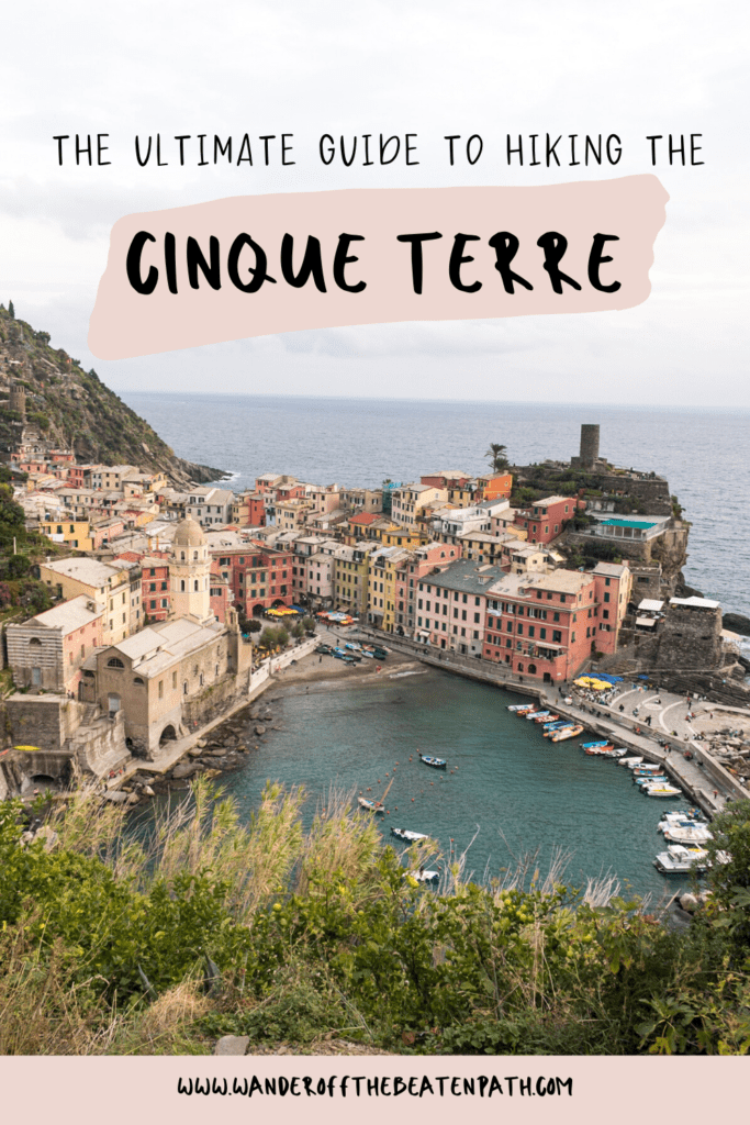 View overlooking Vernazza, Italy. Click here for a complete guide to hiking in the Cinque Terre