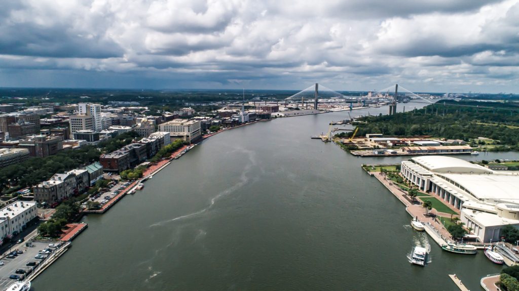 View of Savannah from the sky