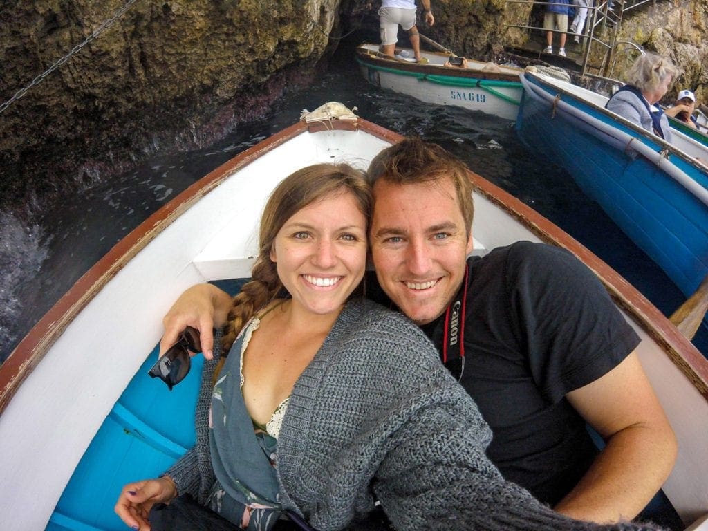 Headed into the Blue Grotto, Capri