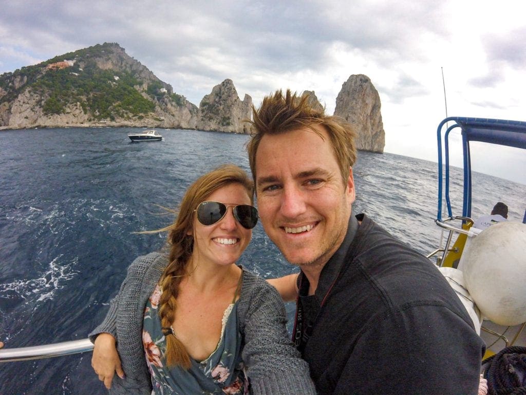 Boating around Capri