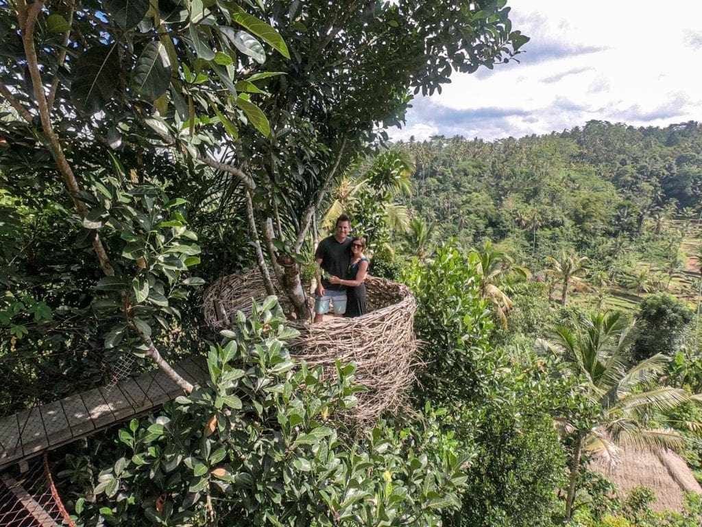 Photo of us hanging out at a coffee plantation