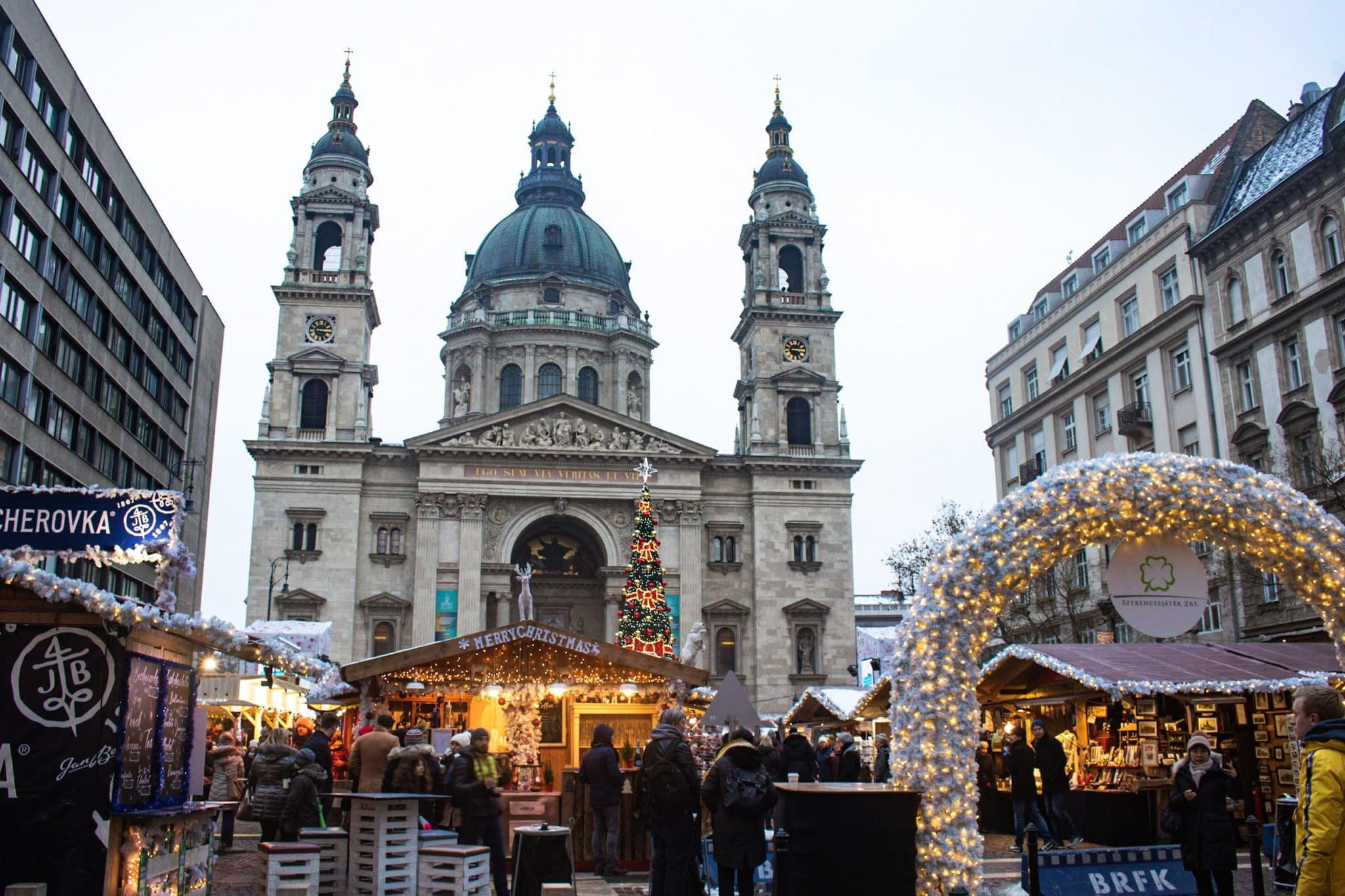 Photo of the Christmas Market at the Basilica in Budapest