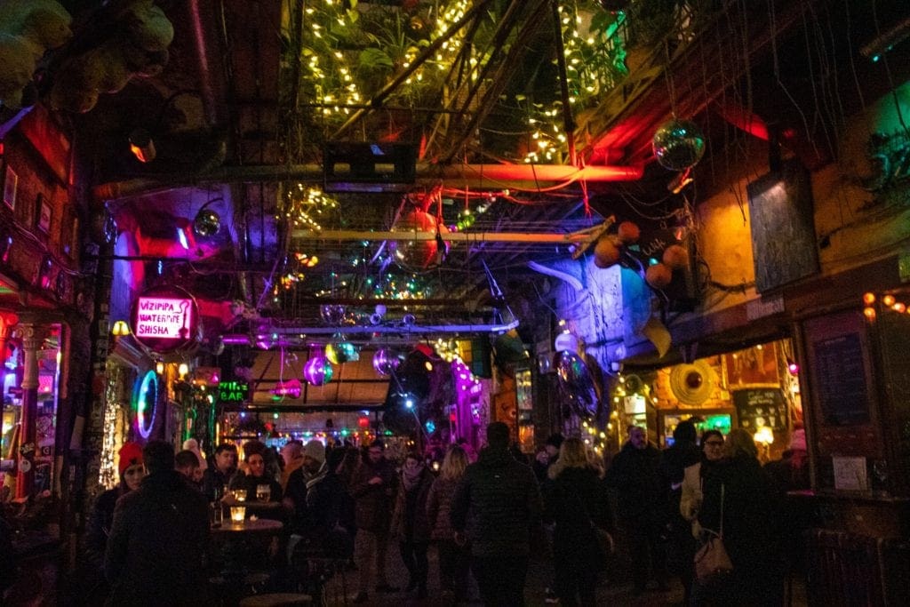 Inside of Szimpla Kert, Budapest