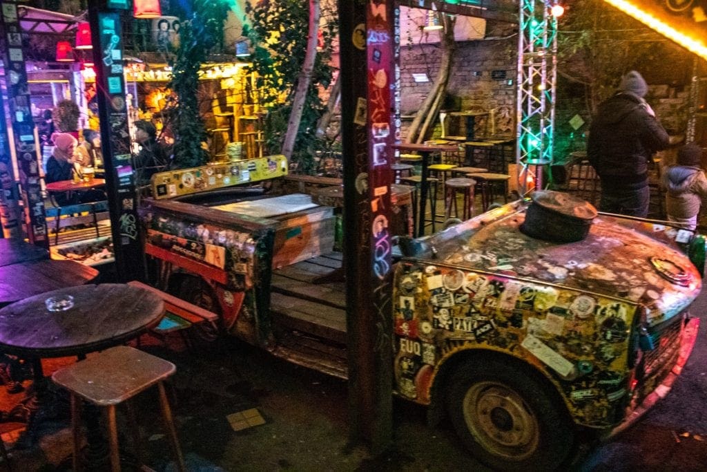 Photo of a car inside a Ruin Bar in Budapest