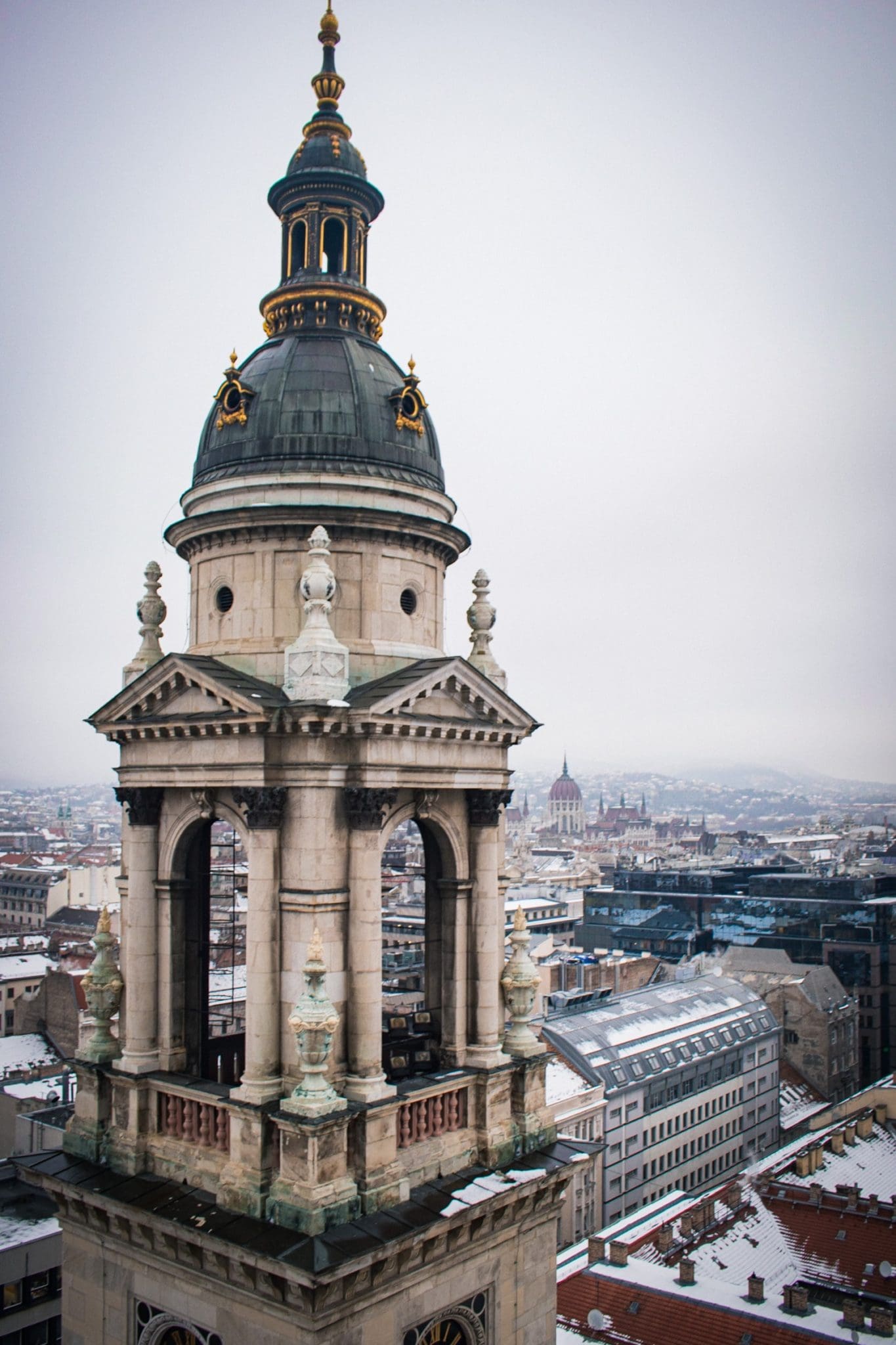 View from the top of the Basilica in Budapest