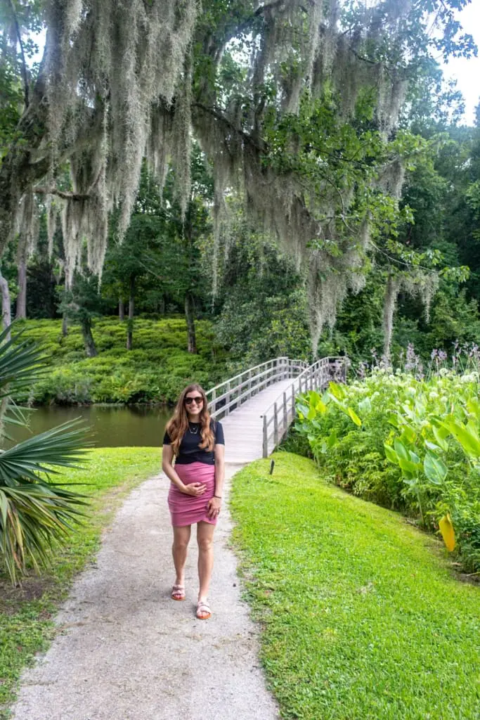 Walking around Magnolia Plantation Gardens in Charleston