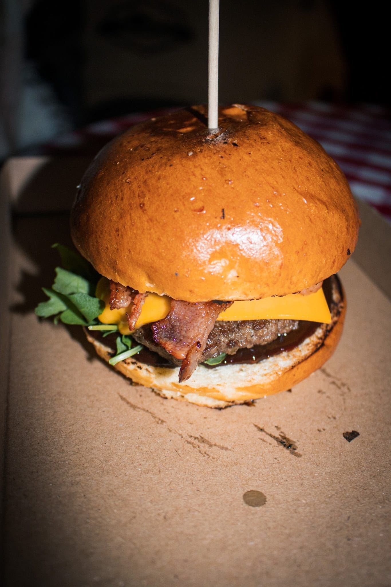 Photo of a Burger from a Christmas Market in Budapest