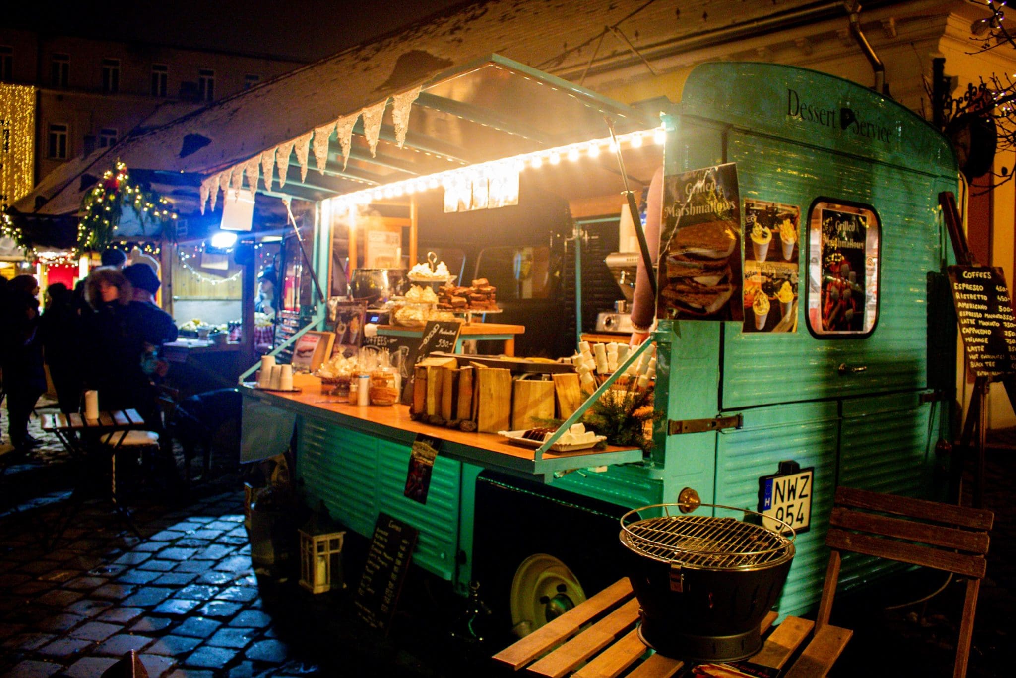 Christmas Market booth at the market in Obuda