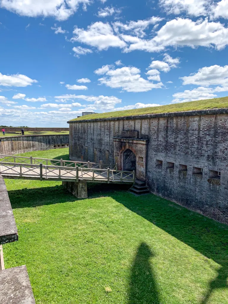 Scenic shot of Fort Macon in North Carolina