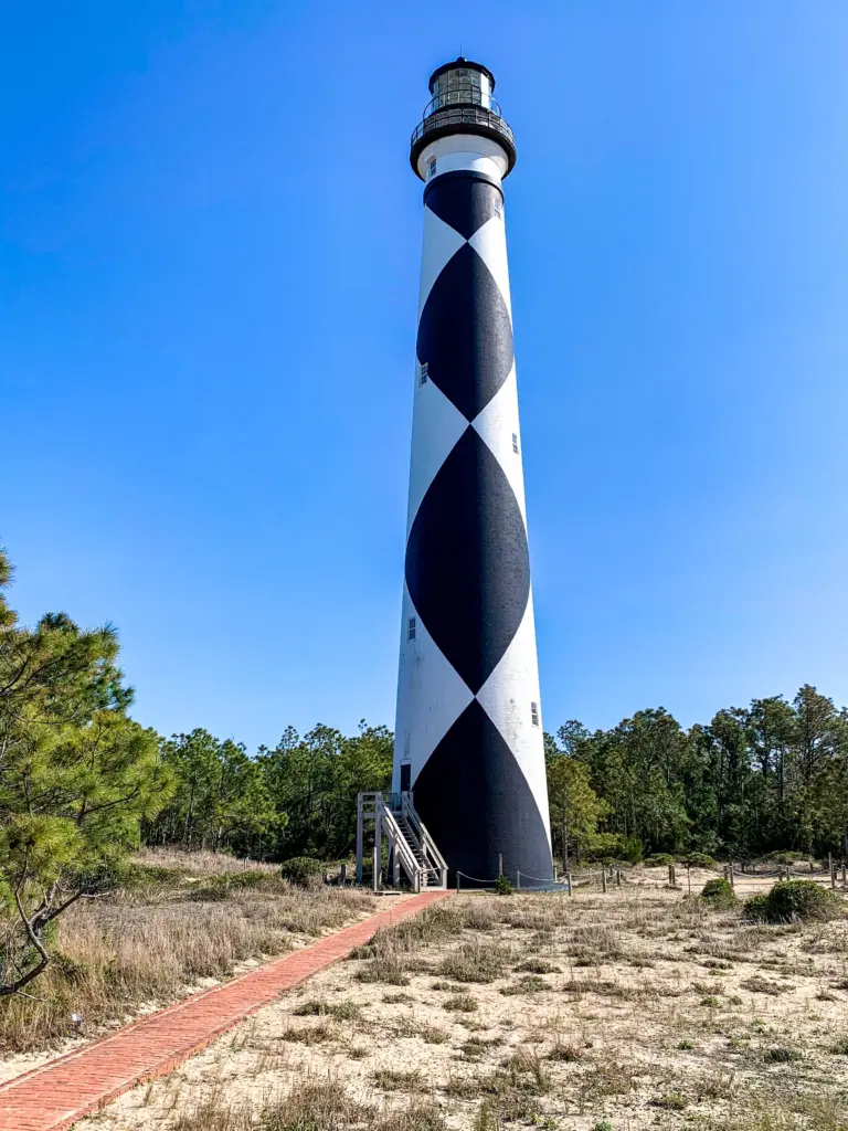 Scenic shot of the Lighthouse on Cape Lookout North Carolina