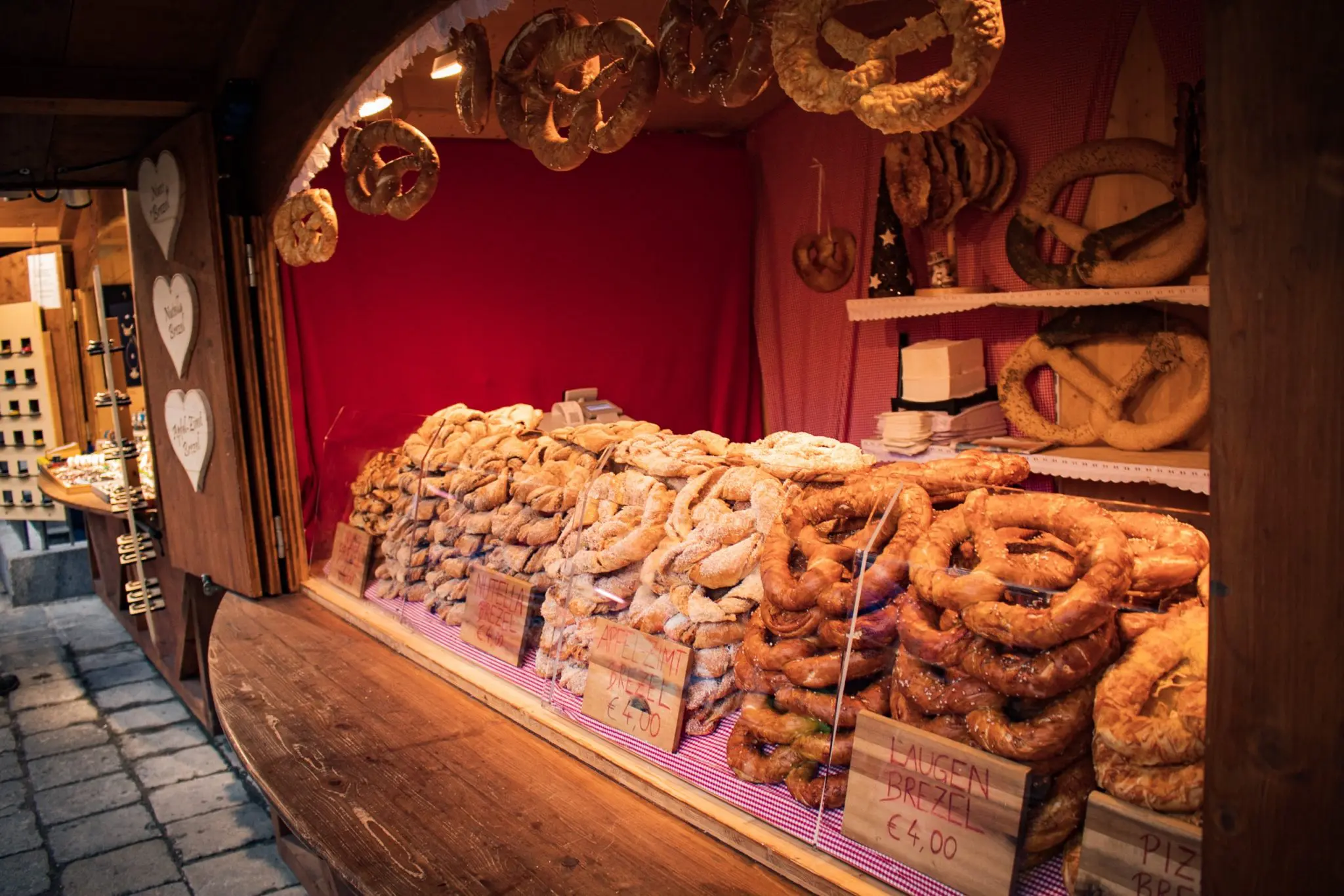 Photo of pretzels at the Christmas Market in Vienna