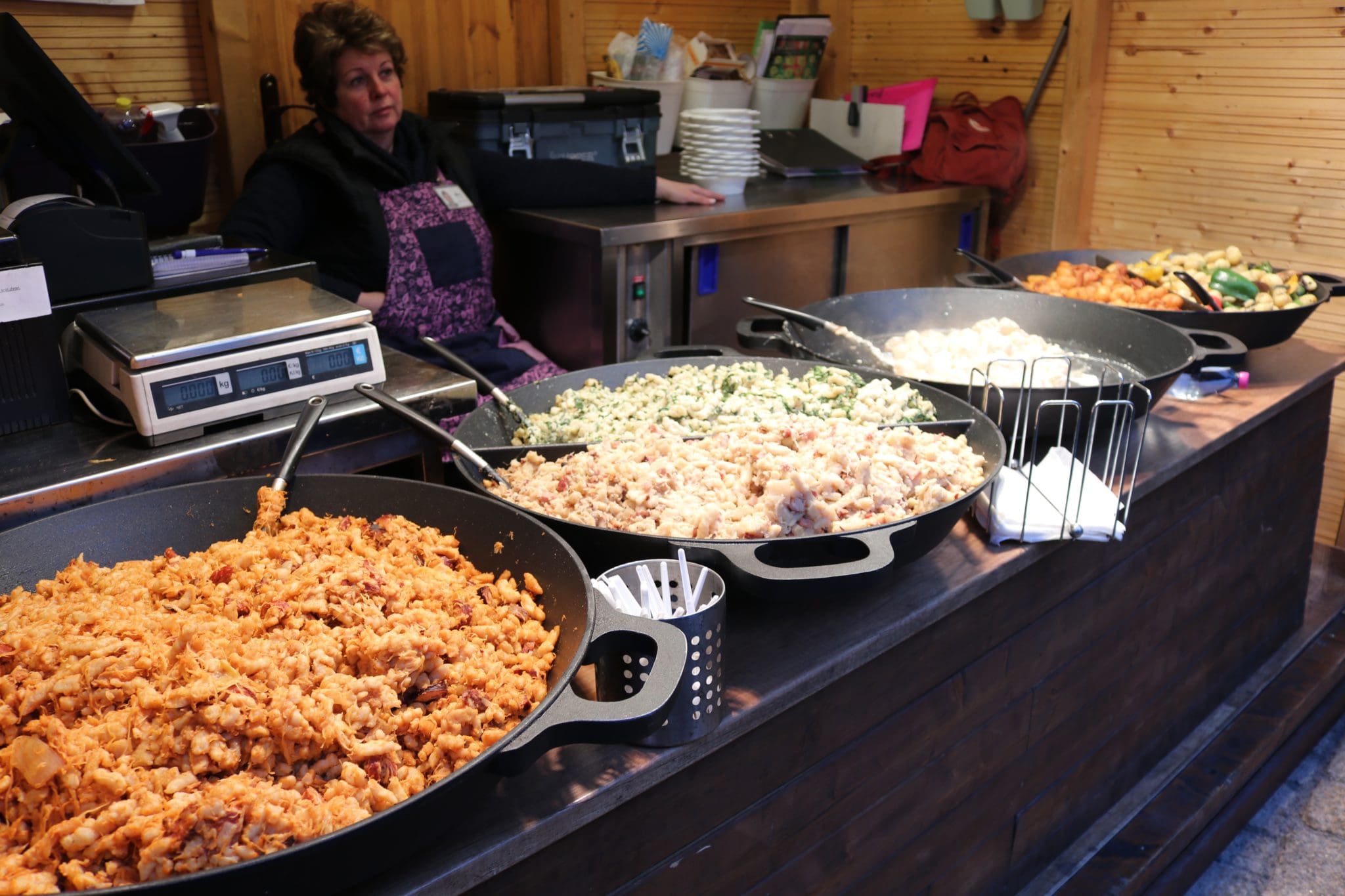 Photo of some of the food at the Christmas Market in Prague