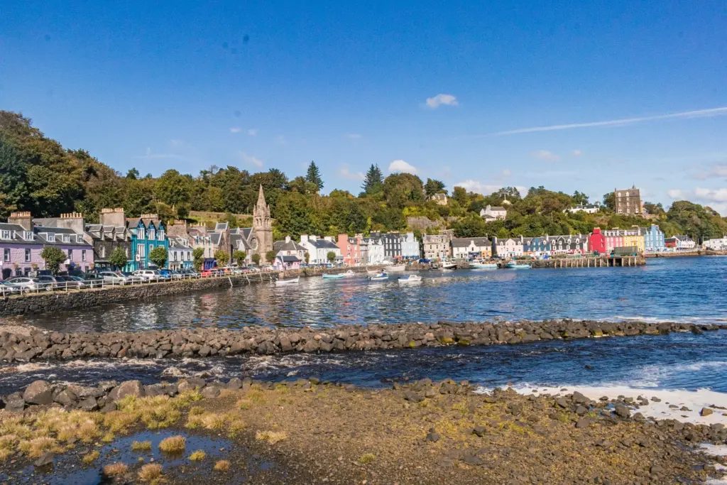 View of Tobermory on Isle of Mull in Scotland