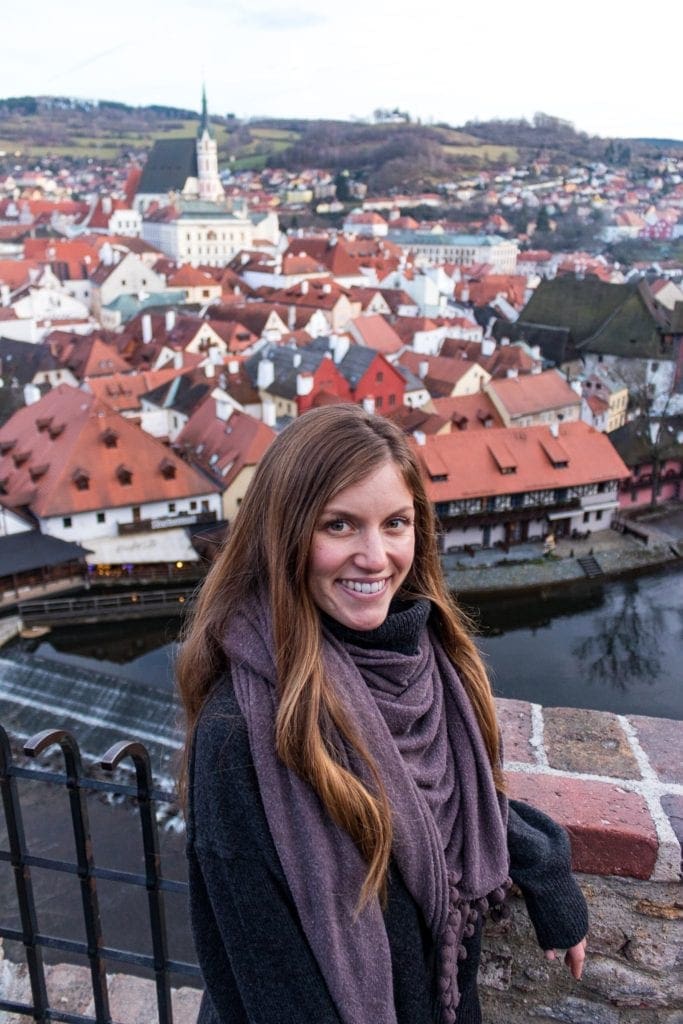 Posing in Cesky Krumlov