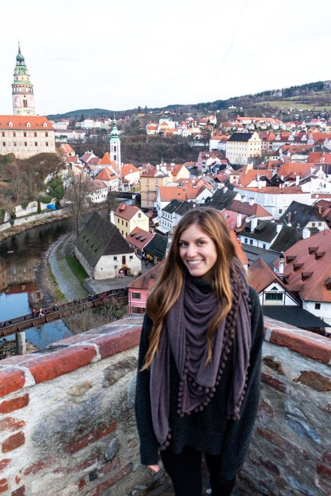 Enjoying the streets of Cesky Krumlov