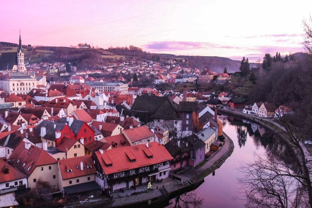 Sunset in Cesky Krumlov