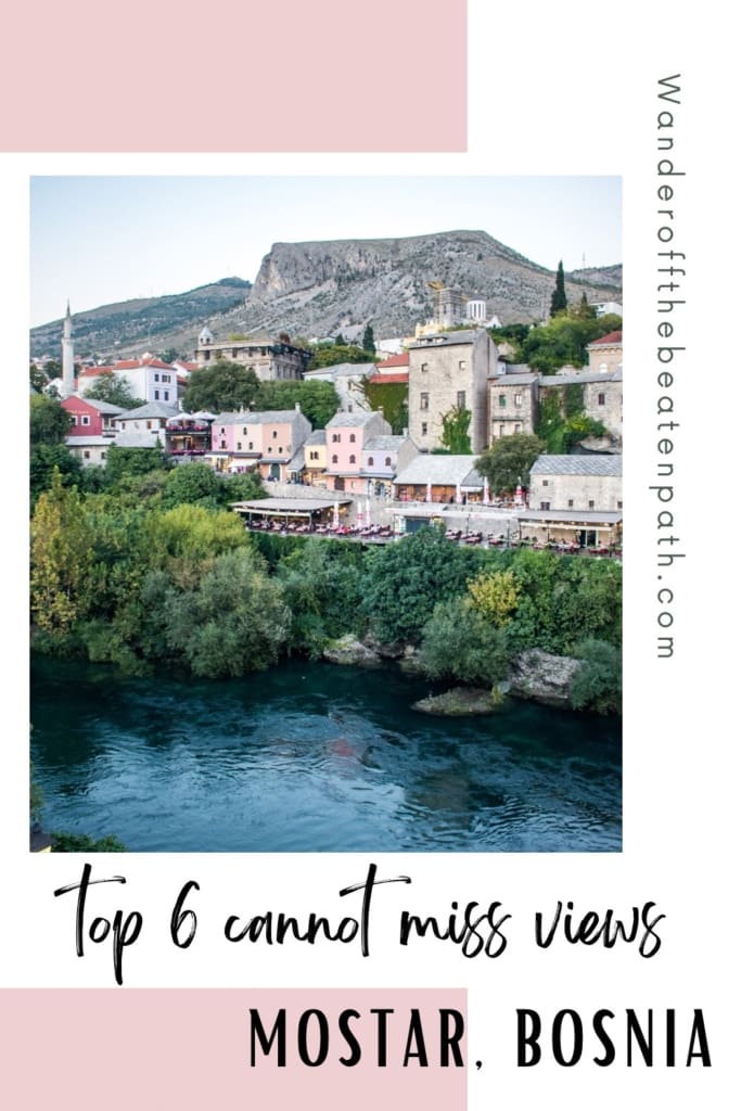 Colorful buildings in Old Town Mostar