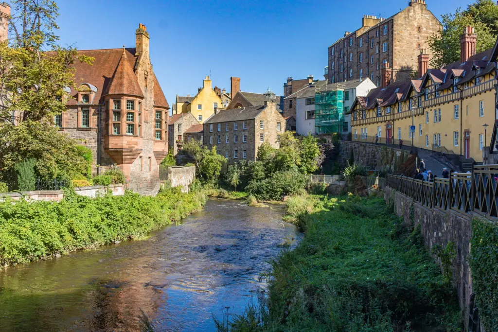 View of Dean Village in Edinburgh