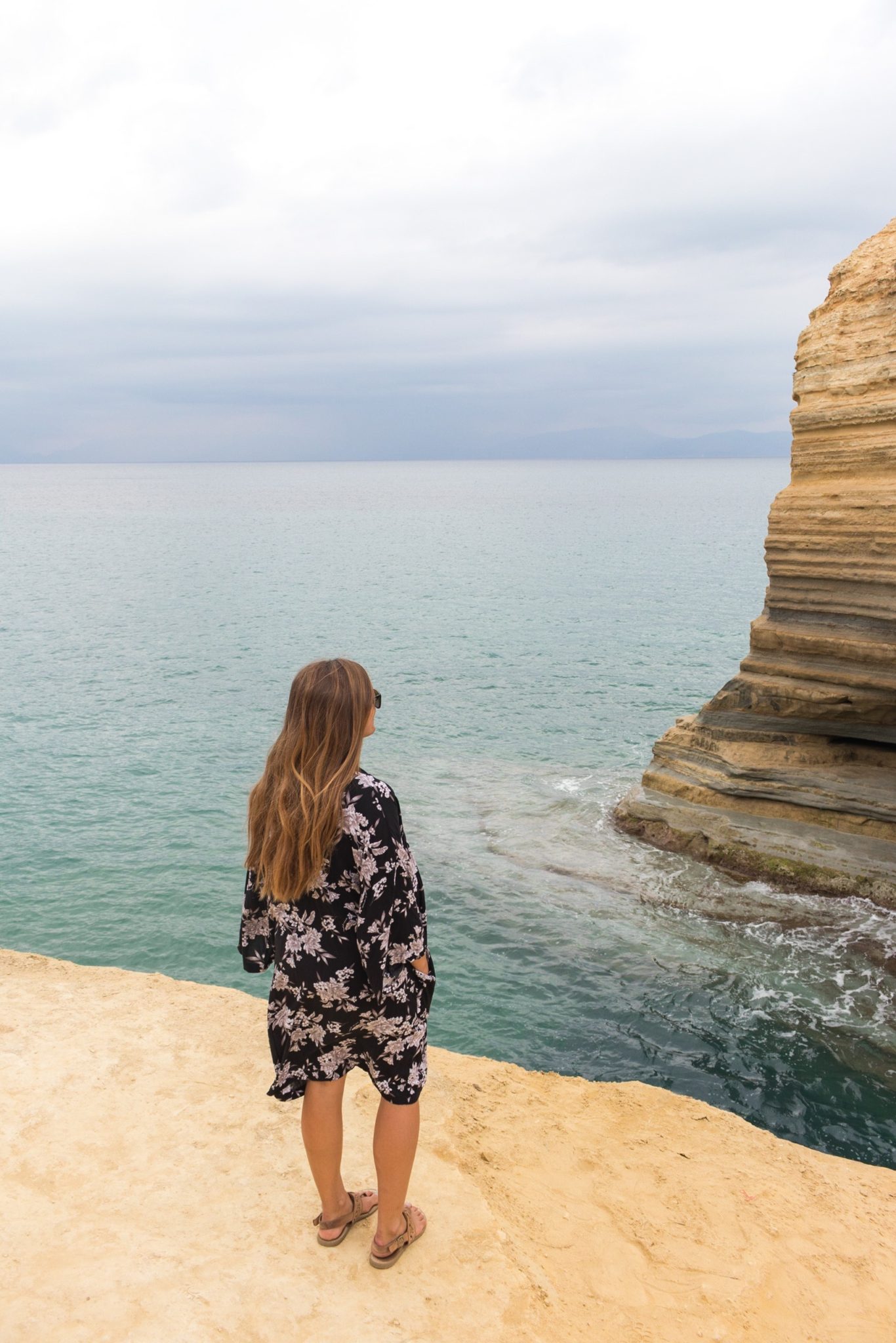 Admiring Canal d'Amour, Corfu Island, Greece