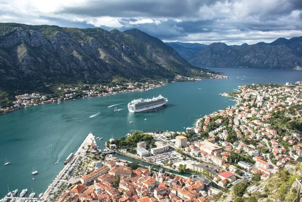 Photo overlooking the Bay of Kotor