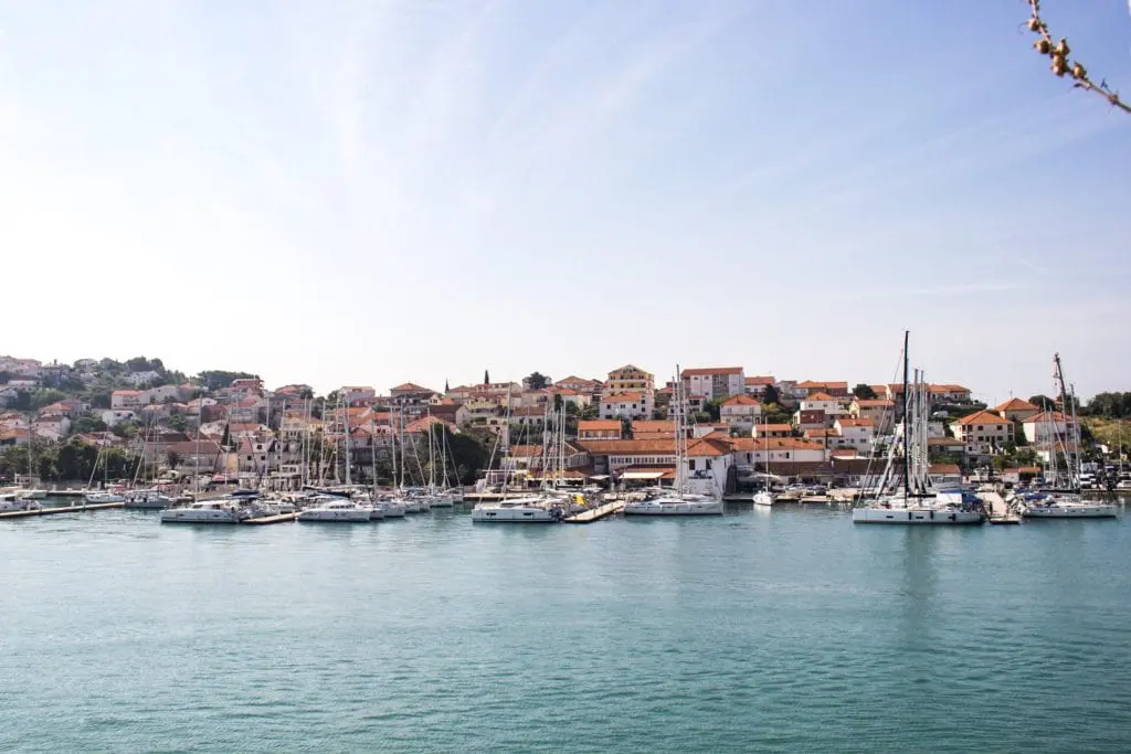 View of the waterfront in Trogir