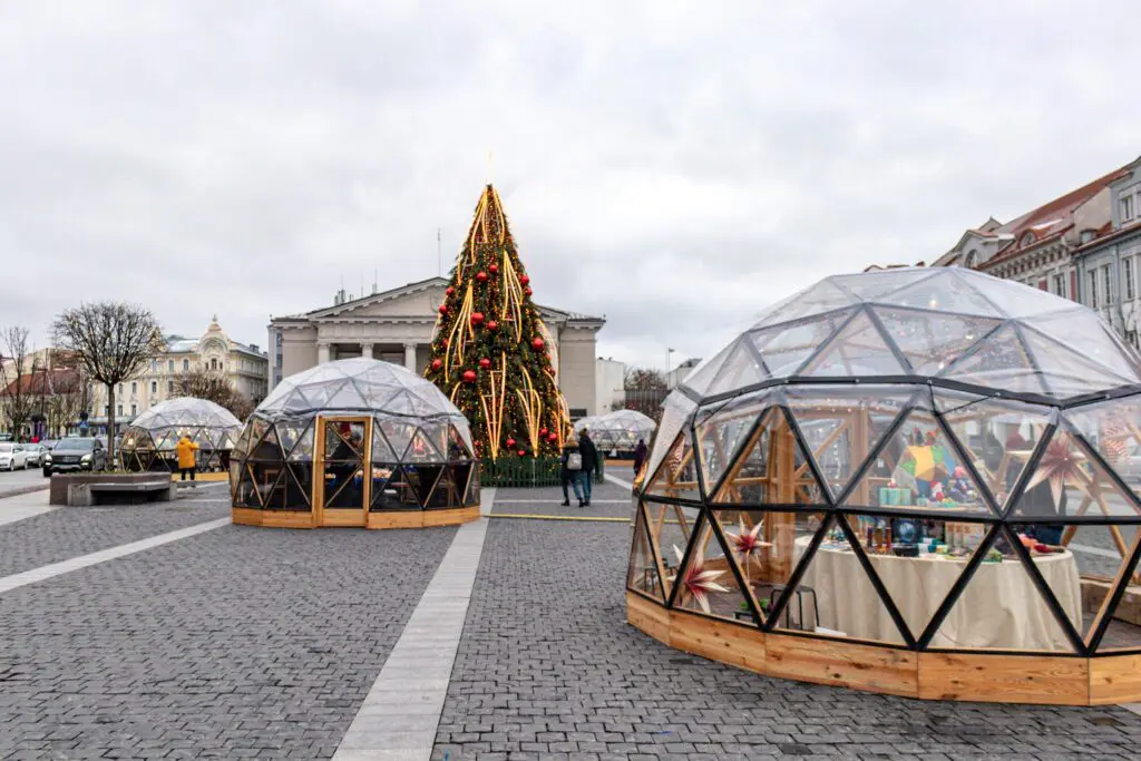 Photo of the Snow Globe Christmas Market in Vilnius, Lithuania