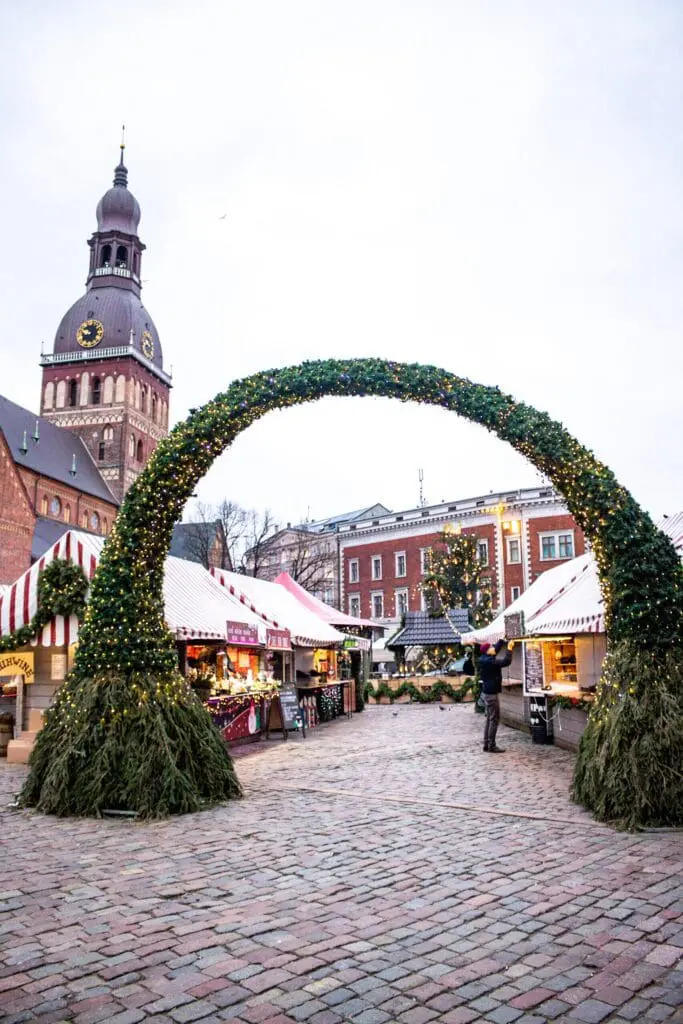 Photo of Dome Square Christmas Market in Riga, Latvia